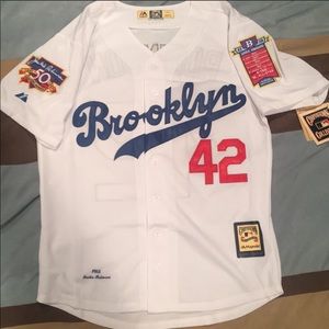 NWOT Jackie Robinson Dodgers Stitched Jersey